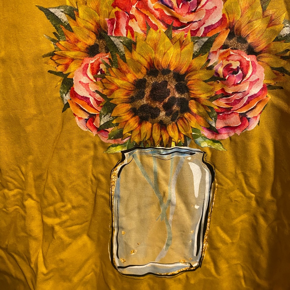 New mustard Bella canvas sunflower leopard new